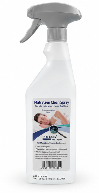POTEMA Matratzen Clean Spray – 4er-Angebot 750 ml | 3 Liter für 98,00 €