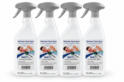 POTEMA Matratzen Clean Spray – 4er-Angebot 750 ml | 3 Liter für 98,00 €